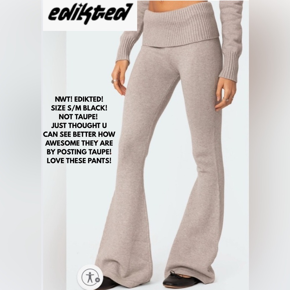 NWT! EDITKED FOLD OVER WARM PANTS! SUPER HIGH QUALITY! WEAR HIGH RISE OR FOLD!